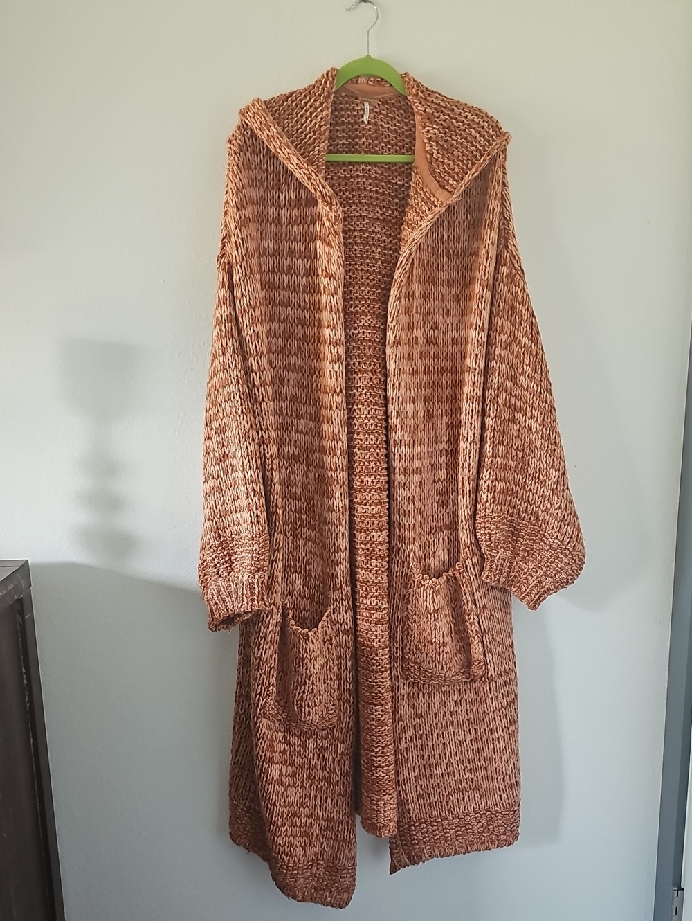 ●●FREE PEOPLE "CROFTER" CHUNKY KNIT MAXI CARDIGAN S.LARGE●●